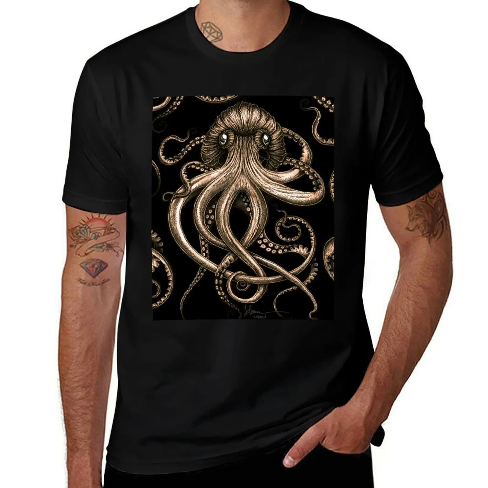 

Bronze Kraken T-Shirt t shirts for man pack cotton t shirts for man slim fit