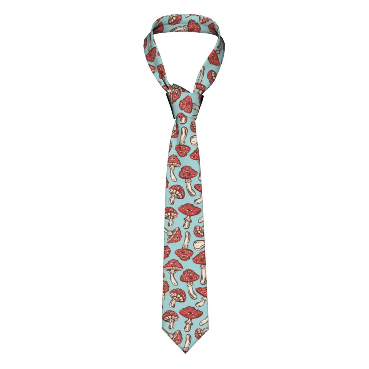 

Formal Skinny Neckties Classic Men's Amanita Muscaria Mushroom Wedding Tie Gentleman Narrow