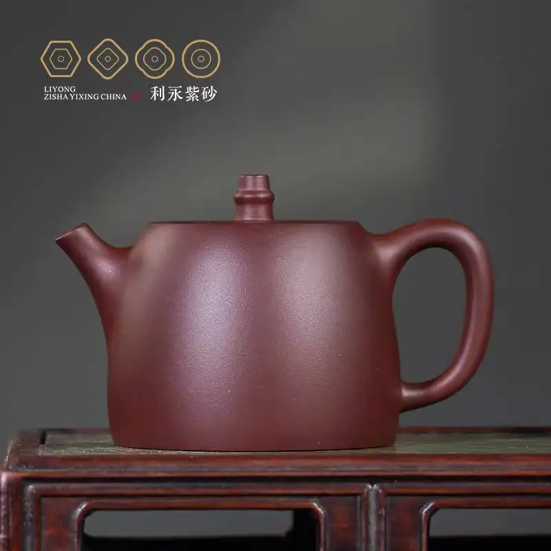 Centennial Liyng Yixing Clay Teapt Tea Set Fr Hme Use, Made Frm Original Mineral Purple Clay, Hand-Carved Tiger Rar Han