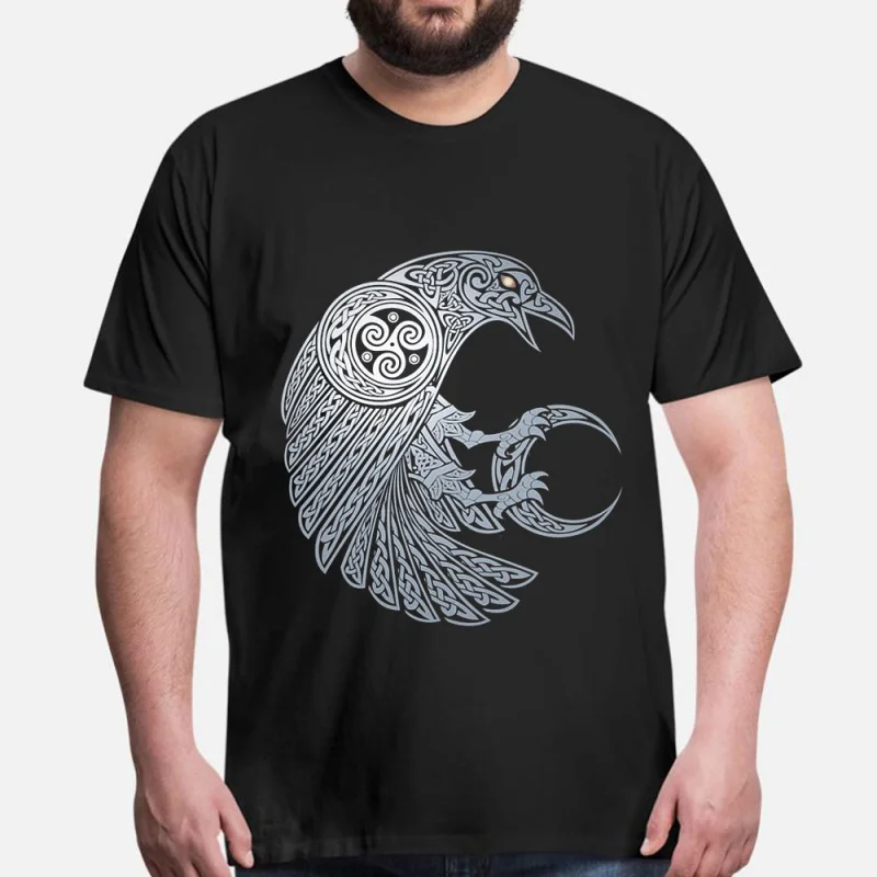 

Viking Hawk War bird Gift T-Shirt 0415 Celtic Runes Norse Myths Graphic clothes 100% cotton printed Tee All size tops S-6XL