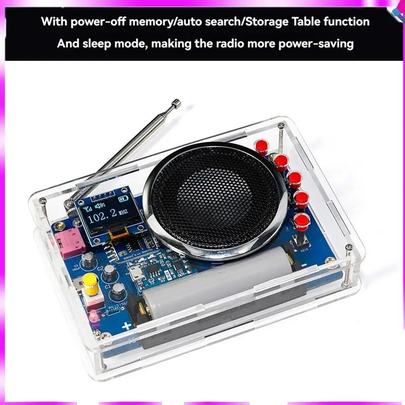 N96R FM Radio DIY Electronic Kit With OLED Display Electronic Welding Practice Assembly Production Kit DIY Assembly Kit