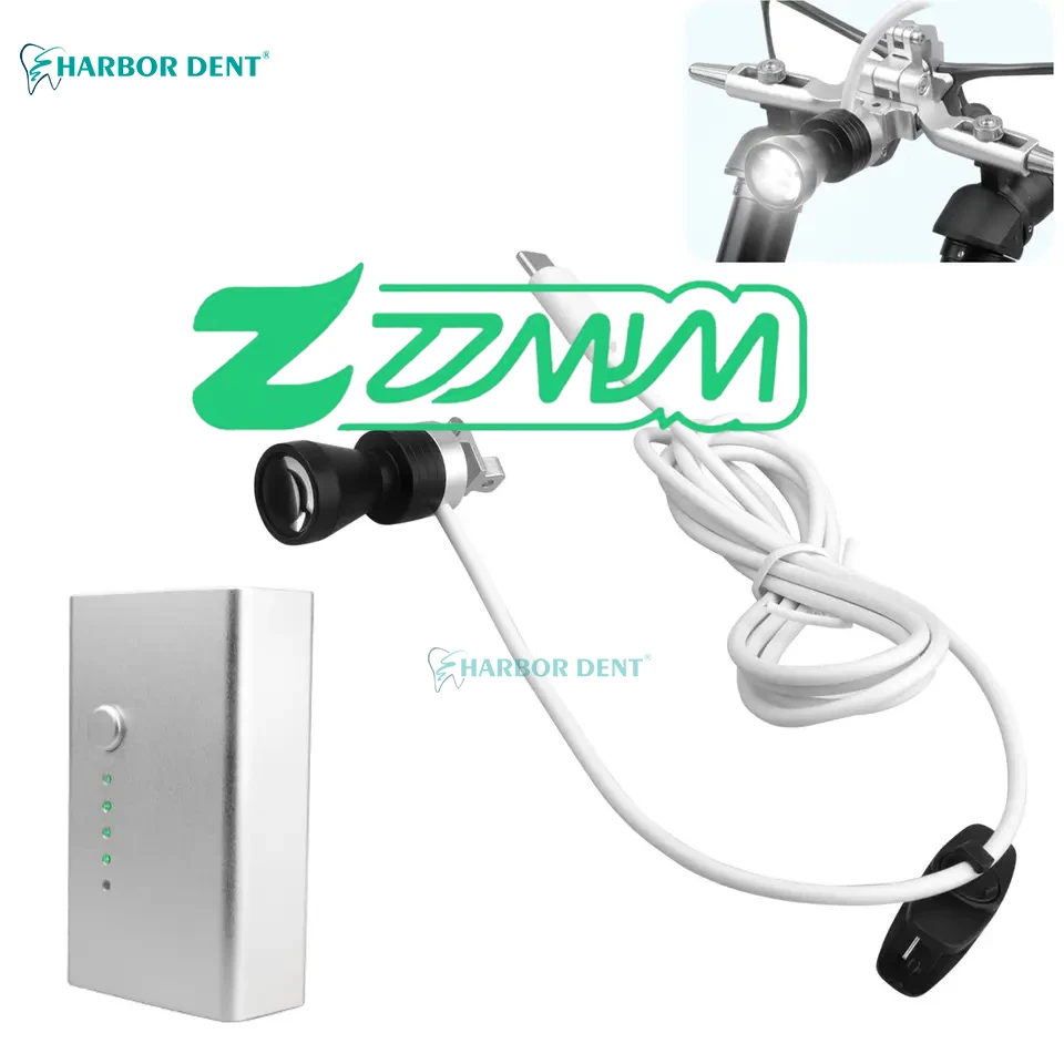 المصباح الأمامي لـ den tal 4.0X/5.0X Ergo Loupes 5W LED مشبك أضواء سطوع قابل للتعديل على أدوات طب الأسنان للبطارية #1