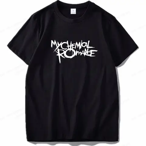 My Chemical Romance Mcr Band Printed T-shirt Super Large High-quality Comfortable Punk Mood Rock Summer Fashion Cotton Top