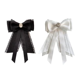 Blouse Collar Pin Jk Tie School Uniform Shirt Bow Tie Bows Tie Sweet Long Ribbon Bowtie Brooch Bow Tie 449B