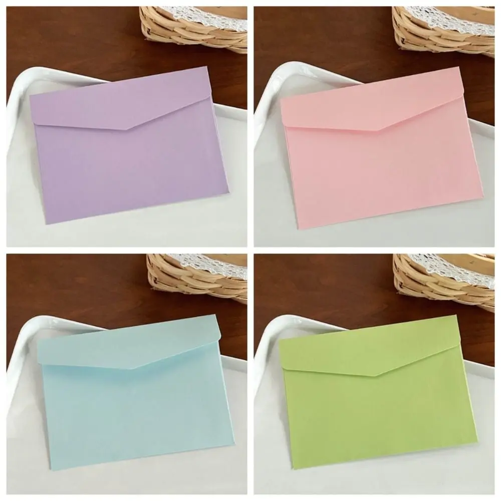 5 Pcs Kawaii Macaron Envelopes Portable DIY Macaron Color Greeting Cards Colorful Mini Packing Envelope Party