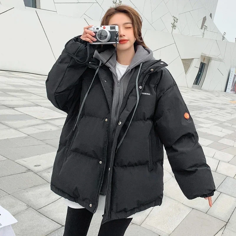 2023 Winter Jacke Frauen Dicke Warme Unten Baumwolle Mantel Weibliche Mode Lose Mit Kapuze Parkas Casual Outwear