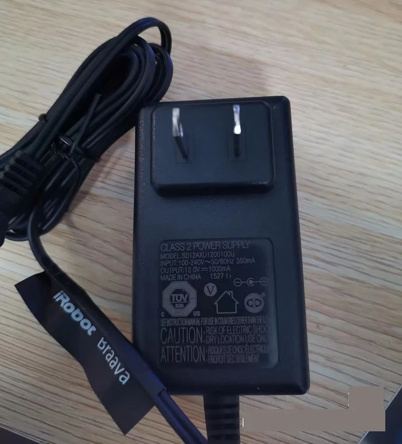 Original 12V 1A Battery Charger Power Adapter For iRobot Braava 375 380 380j 380t 381 390t Mint 5200c Vacuum Cleaner Parts