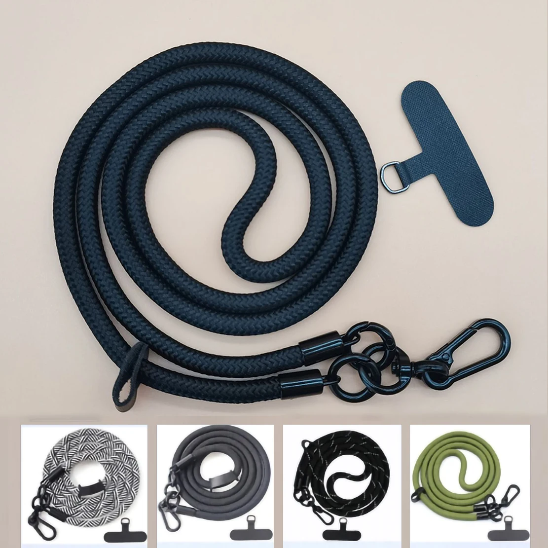Universal Mobile Phone Lanyard Crossbody Phone Lanyards with Patch Lanyard Neck Rope for Cell Phone Hanging Cord Strap