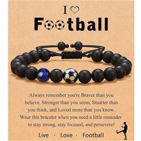 Football Bracelets for Boys Football Gifts for Teenage Boys, Birthday Christmas Graduation Gifts for Son Grandson Nephew Brother