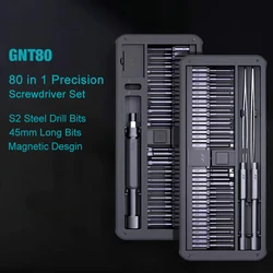 Xiaomi Jimihome JM-GNT80 80 in 1 Precision Screwdriver Set Multi-Purpose DIY Home Screwdriver S2 Steel Drill Bits Kit with 2 Rod