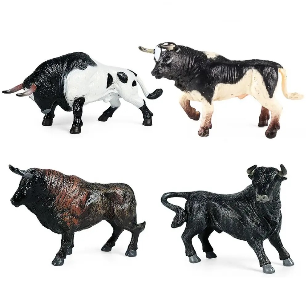 Figurina di bestiame simulata Animali da fattoria Modello educativo di mucca da latte Collezione realistica di action figure di bestiame in plastica solida