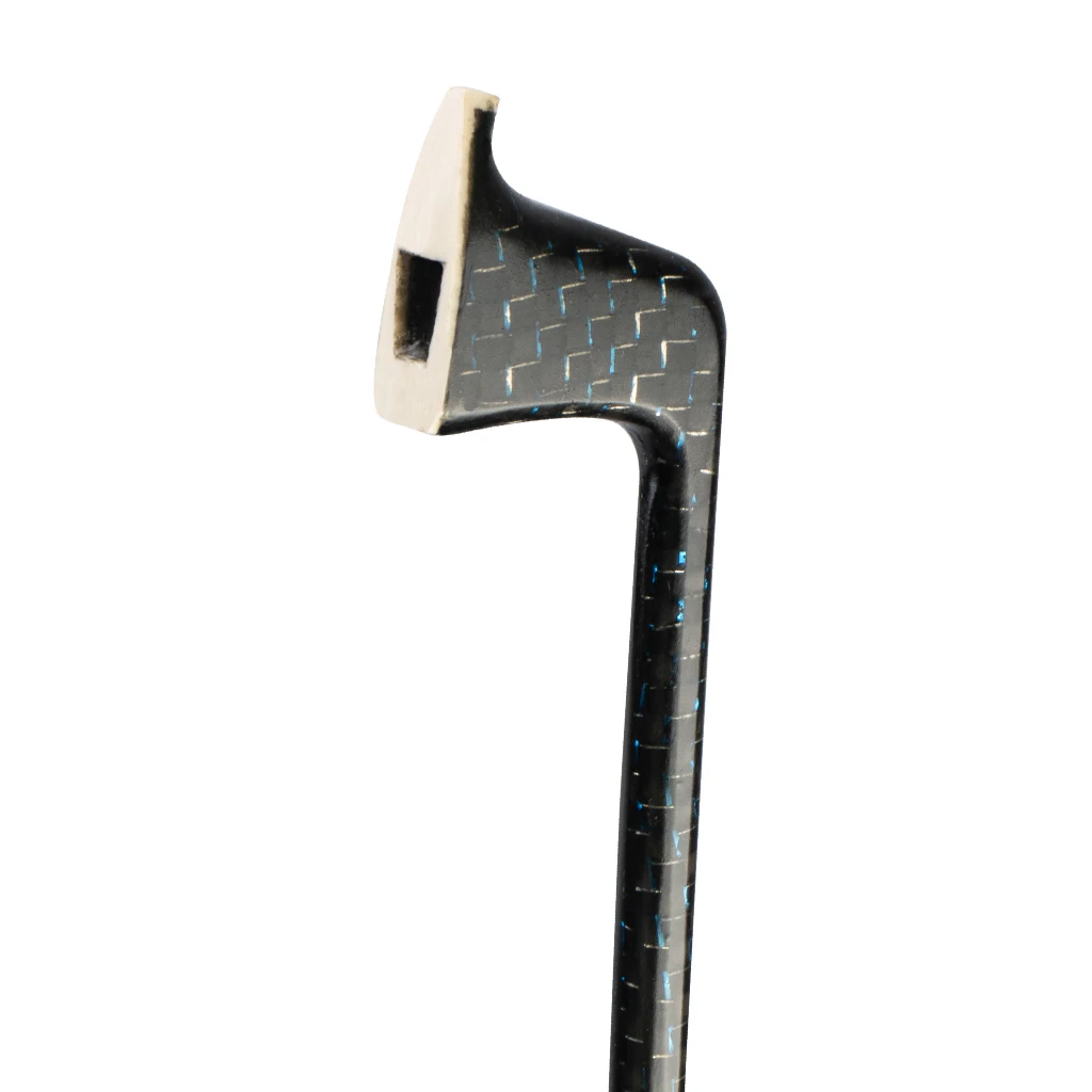 NAOMI Unfinished Bow Stick Blue Silk Braided Carbon Fiber Bows Stick Semifinished Stick Durable DIY 4/4 Violin Use