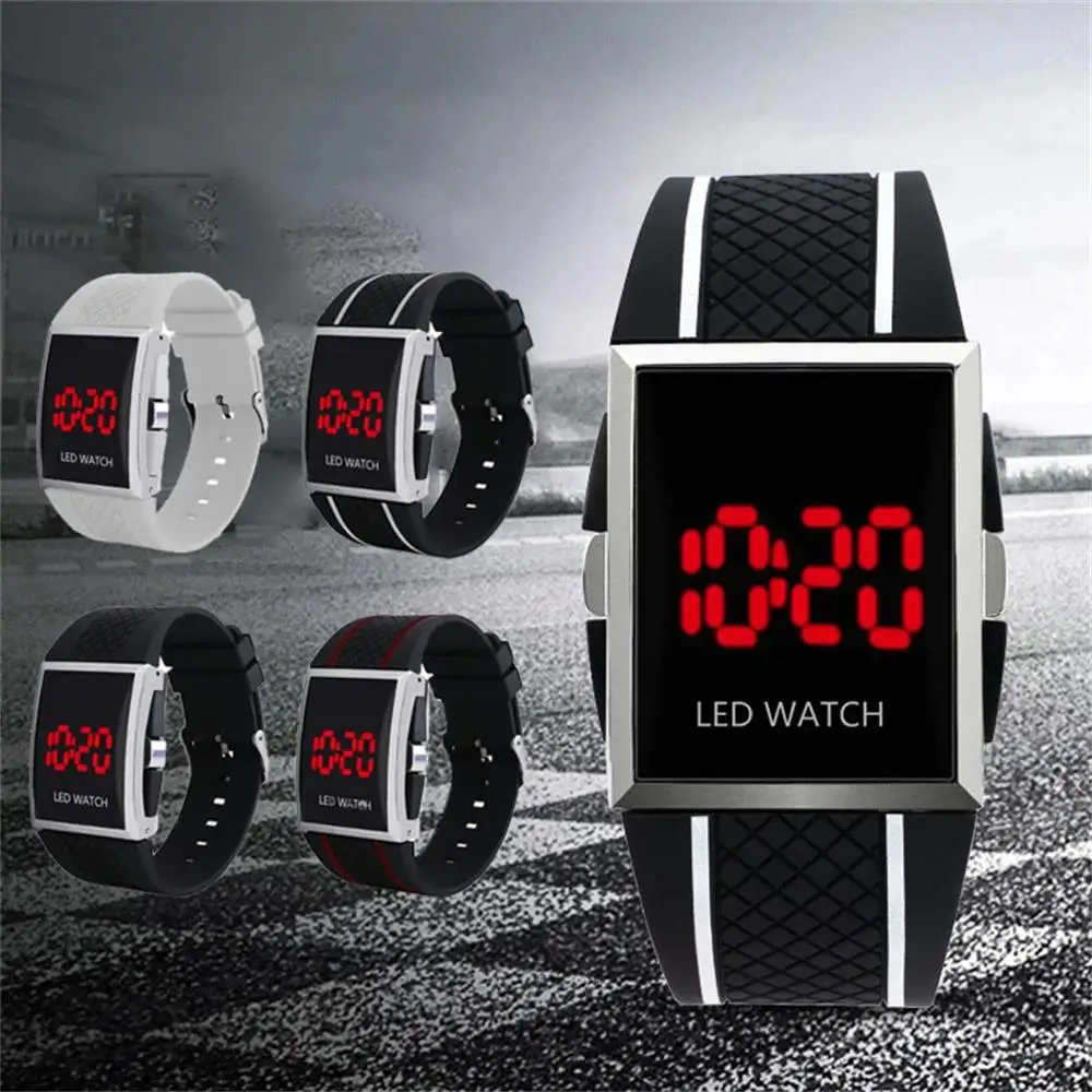 

New LED Digital Watches For Men Multifunctional Display Square Electronic Wristwatch Fashion Sports Men's Clock zegarek męski