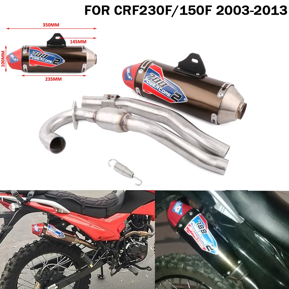 

Modified exhaust pipe for motorcycle off-road vehicles, suitable for CRF230F CRF150F 2003-2013