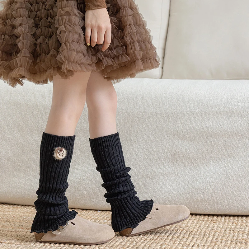 Adorable Girls Casual Sock Cuffs Lovely Vertical Stripe Design Adorable Strawberry Decor Breathable Stretch Uniform Leg Warmers