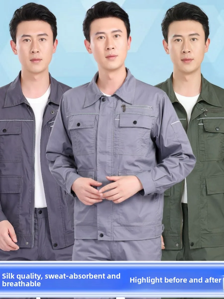 

Мужская рабочая рубашка из хлопка с длинным рукавом, летняя новинка, износостойкая, для авторемонта, из чистого хлопка, для сварочных работ