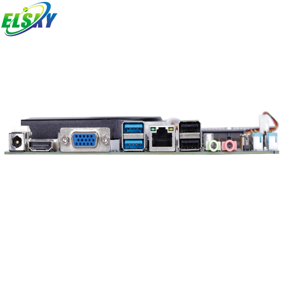 ELSKY Kiosk Motherboard 1155 Dual QM9500 Broadwell-U I3 5005U Core 2.0GHz Realtek 8111F Support Win7/8/10/xp/Linux