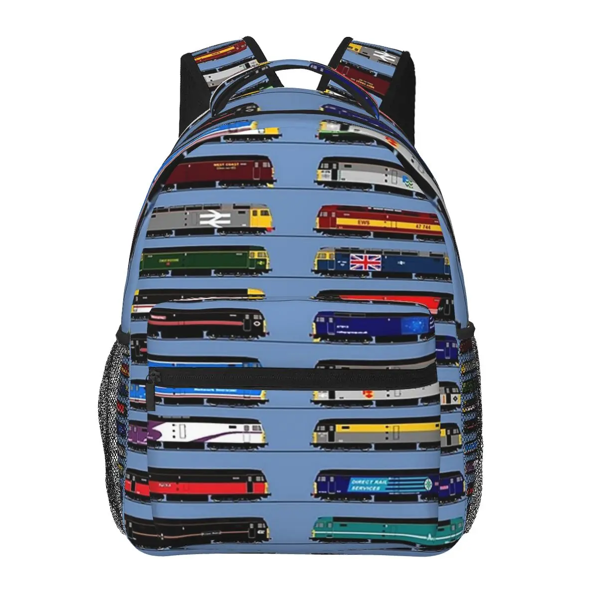 

Class 47 Locomotive Collection Backpacks Boys Girls Bookbag Children School Bags Cartoon Rucksack Shoulder Bag Large Capacity