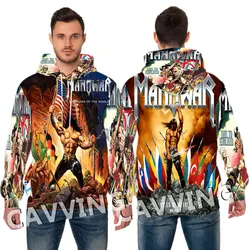 New Fashion Manowar Band 3D Printed Clothes Streetwear Men Hoodies Sweatshirt Fashion  Hooded Long Sleeve Pullover Tops