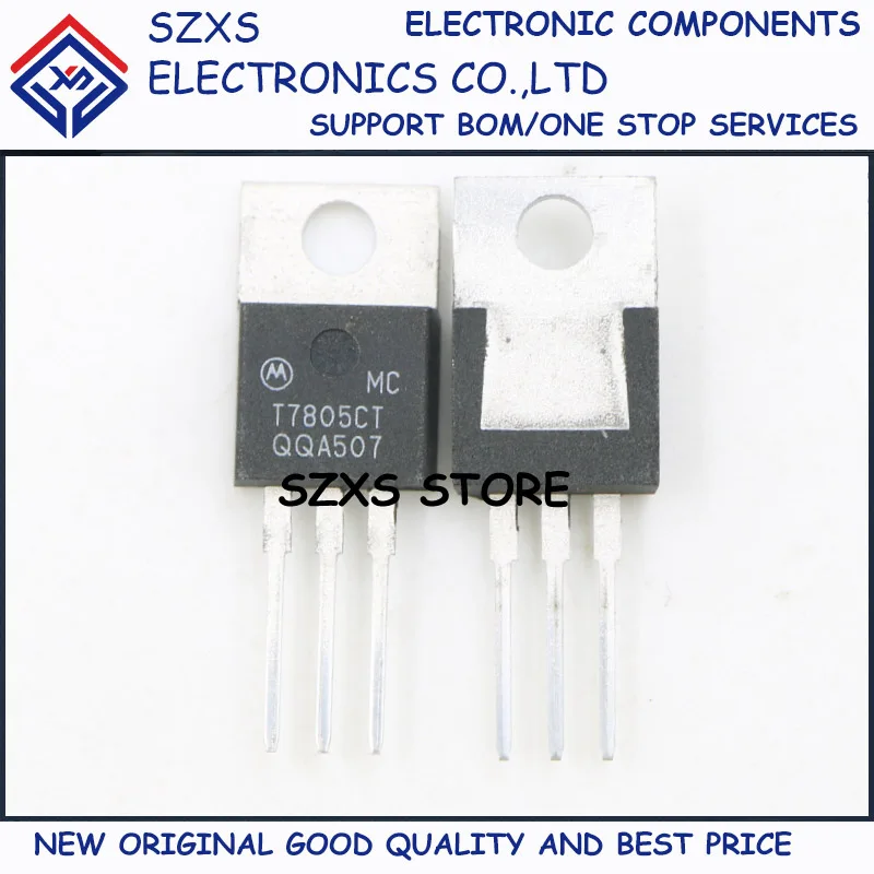 

New Original 10Pcs T7805CT MCT7805CT TO-220 5V 1A Voltage Stabilizing Transistor In Stock Electronic Components Good Quality