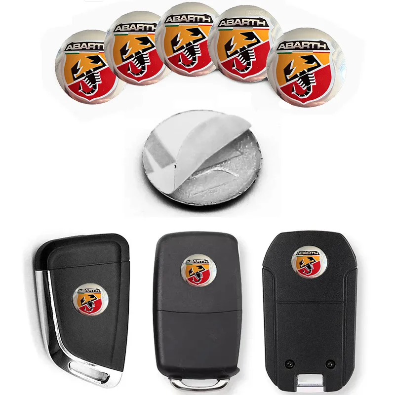 Car Stickers Abbas Dedicated Key Shell Emblem Paster For Abbas FIAT Punto 500 Tipo Stilo Palio Bravo Doblo Panda Car Accessories