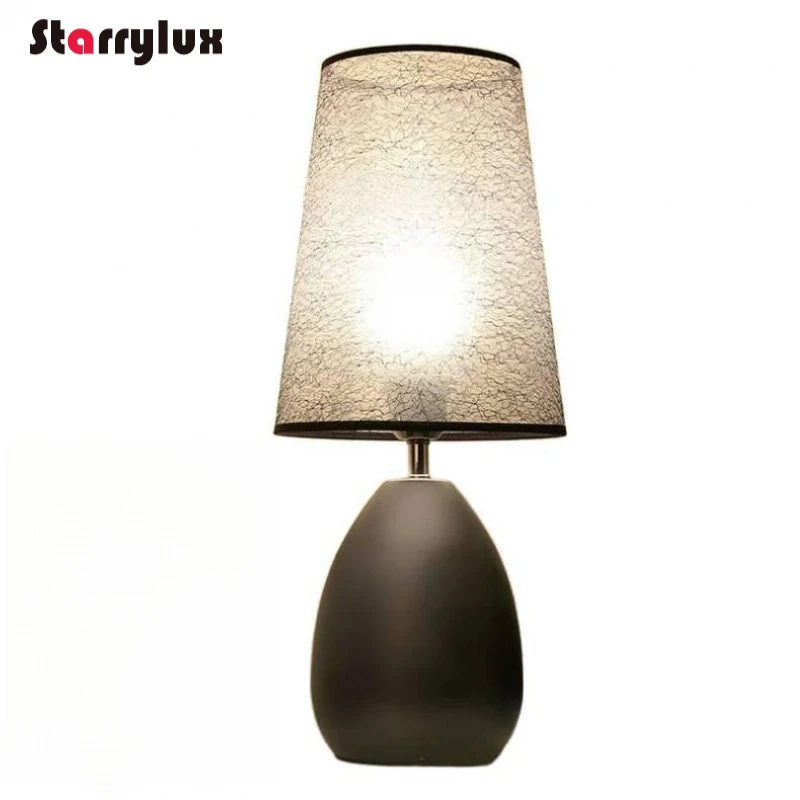 Nordic Modern Table Lamp American Style Touch Sensor Bedside Light Eye Protection Hotel Decor Lamps