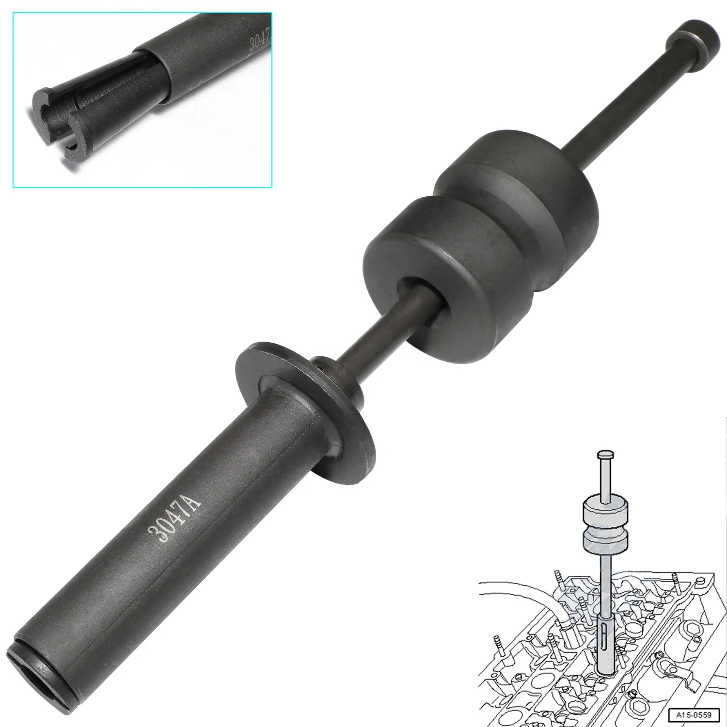 HTL Professional Valve Oil Seal Removal Tool for Volkswagen Audi 3047A EA888 Body Repair Tool