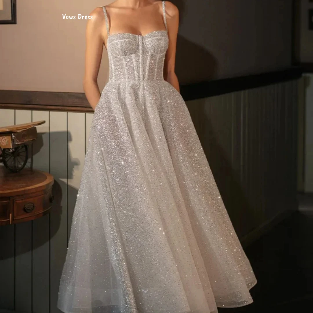 Vows robes de soirée luxueuses sur mesure 2025 robe de bal ligne une robe élégante robes de luxe pour fête paillettes fronde bal