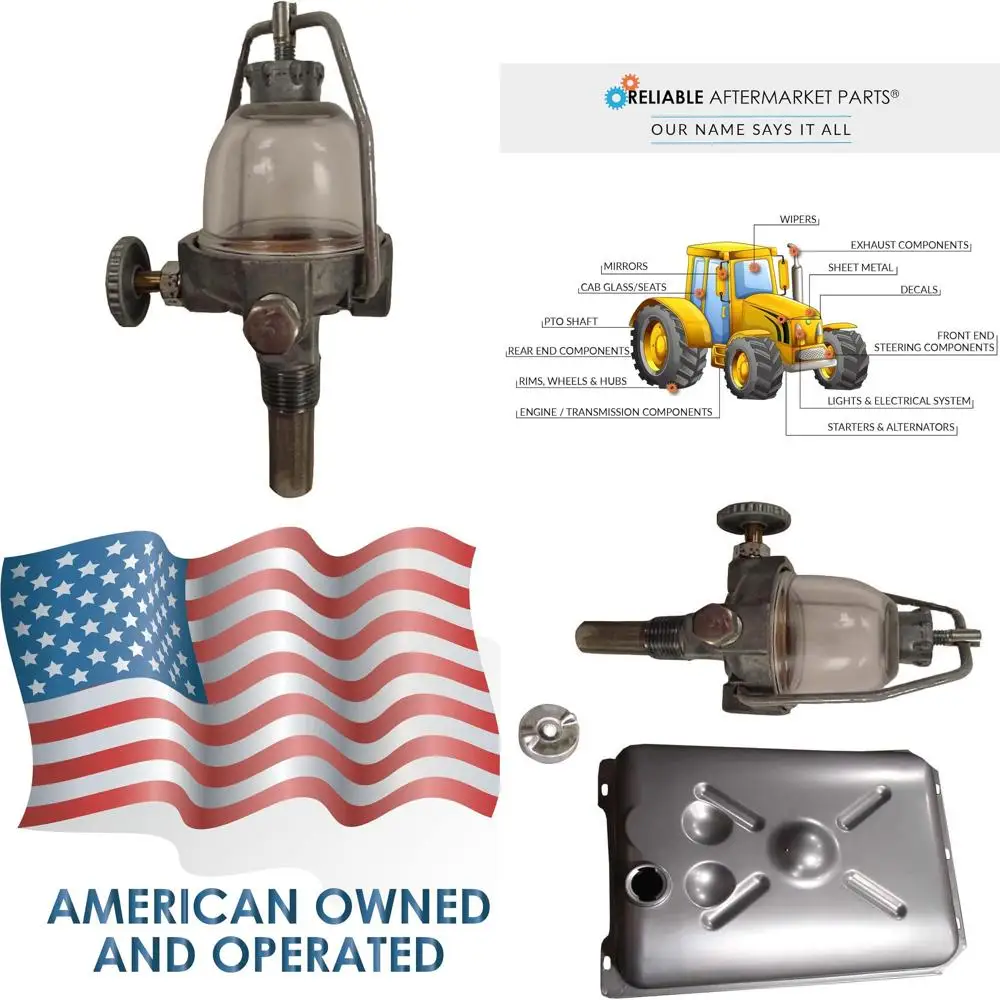 

Tractor Fuel Tank with Sediment Bowl for 2N 8N 9N Models, Replaces 2N9155B, 9N9002, 9N9030
