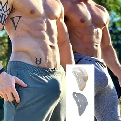 Men Fake Penis Briefs Crotch Big Bulge Pouch Shell Protect Sport Cosplay U-Pouch Boxers Accessory Basketball Protector Lingerie