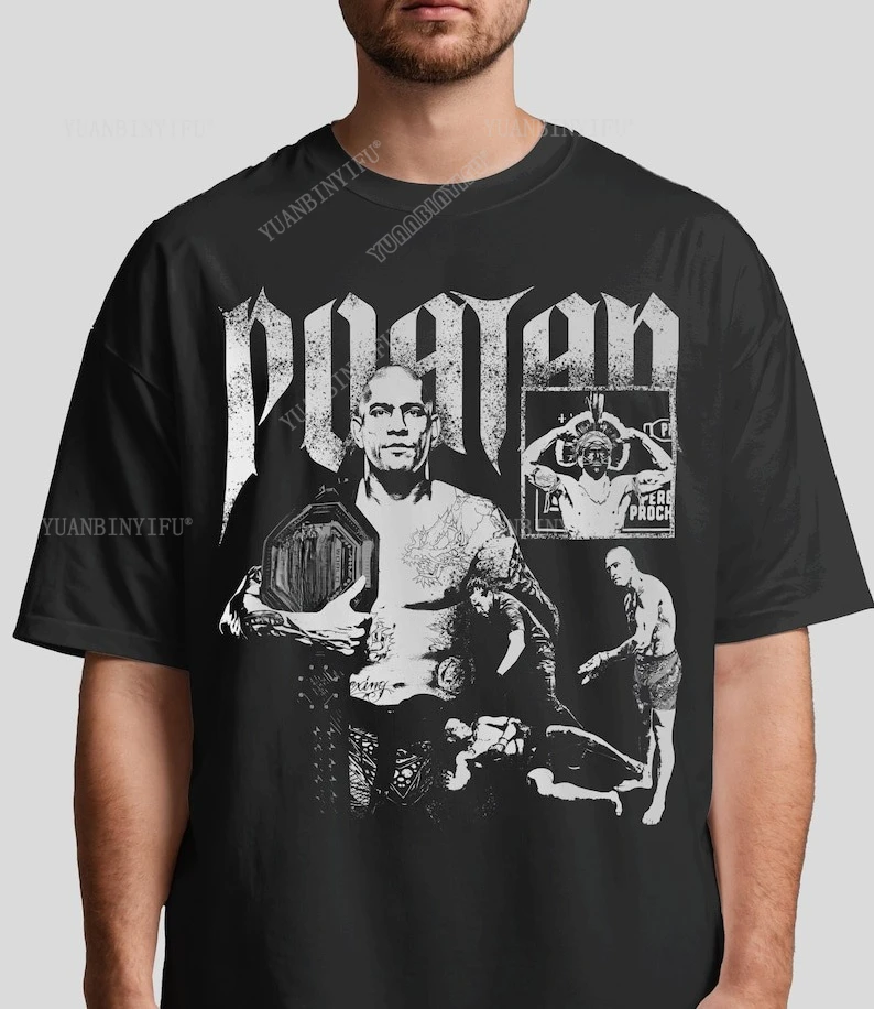 Alex Pereira T-Shirt Streetwear Bootleg Fighter Tee Fighting cotton Vintage round neck Streetwear Tees Short Sleeve