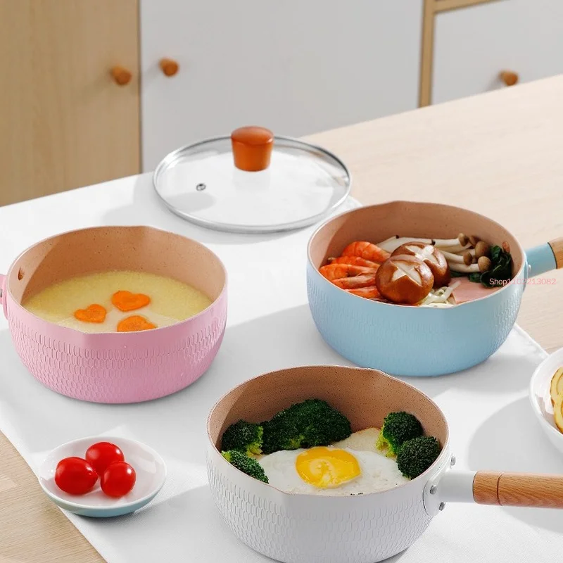 Snow Pan Small Milk Pot Noodle Pot Non-stick Pot Household Small Pot Baby Boiling Hot Milk Food Pot Soup Pot Cookware Set