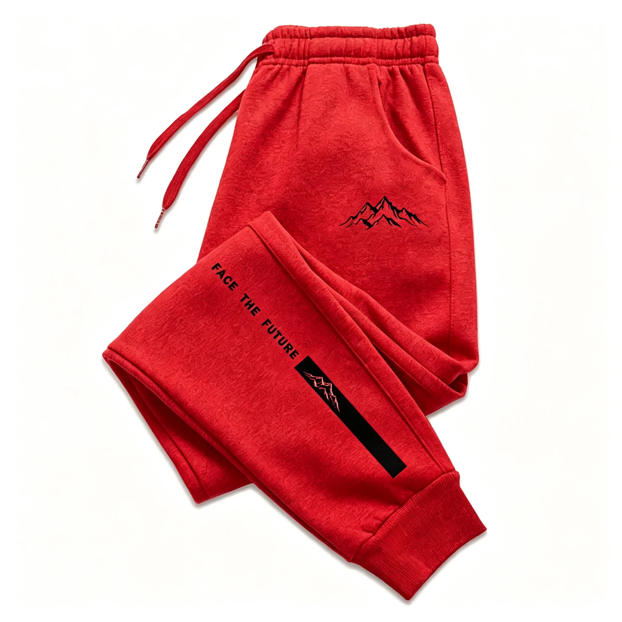 Modische Herren-Jogginghose mit Print, lässige lange Hose für Outdoor, Laufen, Sport, Jogging, elastischer Bund, Alltag, Streetwear – Detail 4