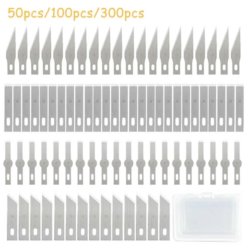 50/100 szt. Ostrza ostrza noża do grawerowania ze stali nierdzewnej metalowe ostrze nóż do rzeźbienia w drewnie wymiana ostrza skalpel chirurgiczny Craft