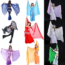 2019 Hot Popular Belly Dance Chiffon Big Veil Shawl Scarf Gold Trim For Women On Sale 240*120 CM