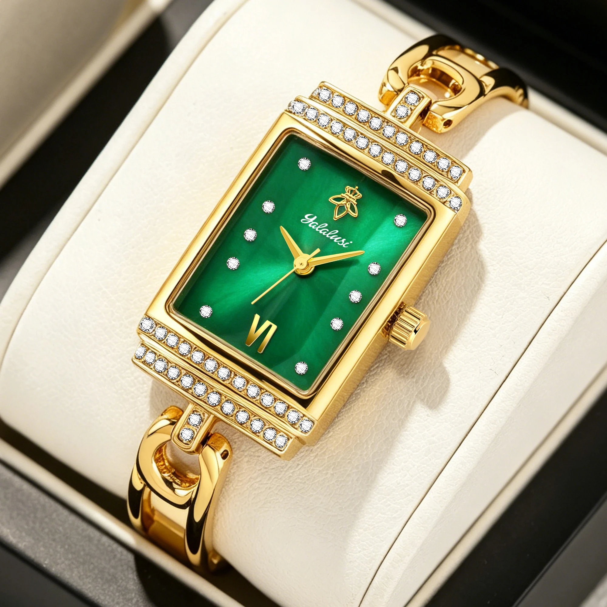

Yalalusi Brand Fashionable Ladies’ Watch: Rectangular Dial, Elegant, Business and Casual, Water-Resistant, Quartz Movement reloj