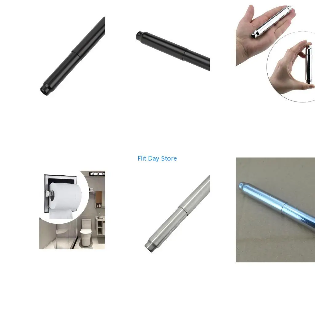 F92C Universal Toilet Paper Holder Replacement Rod Toilet Paper Holder Insert Stainless Steels Tissue Roller Bathroom Hardware