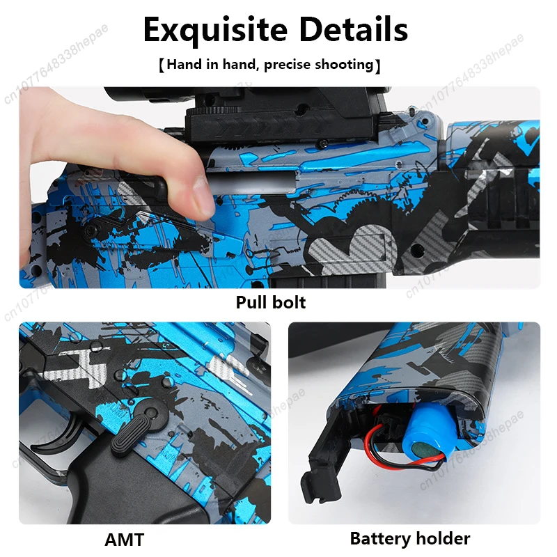 Fusil d\'assaut électrique en cristal, jouet manuel et automatique, bombe à eau, odorspécial pour enfants et garçons, M416