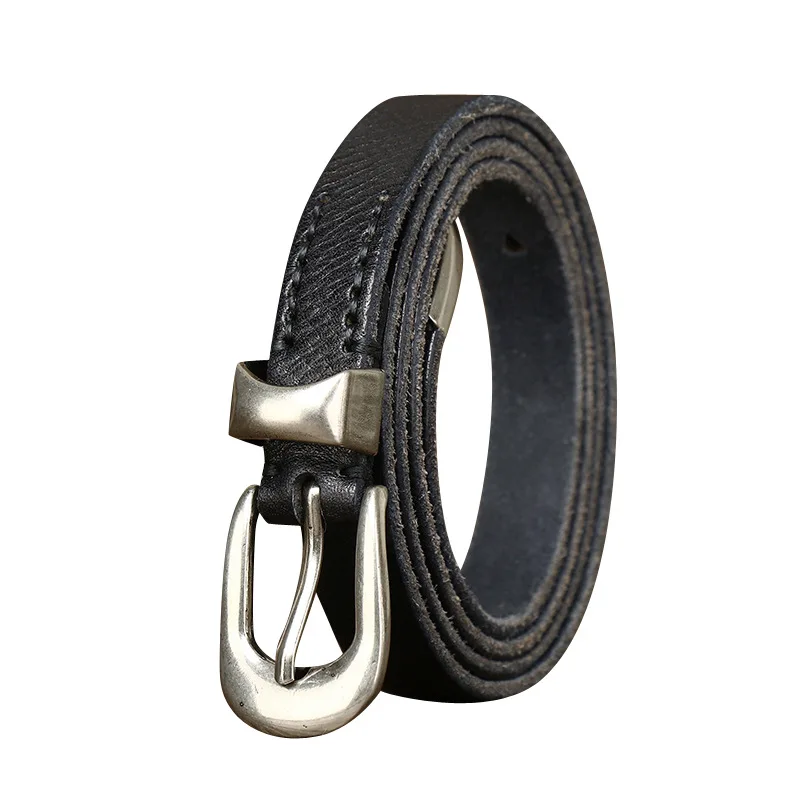

1.8cm leather belt, women's pin buckle, trendy and versatile, personality, retro pure cowhide pants, belt, waist belt