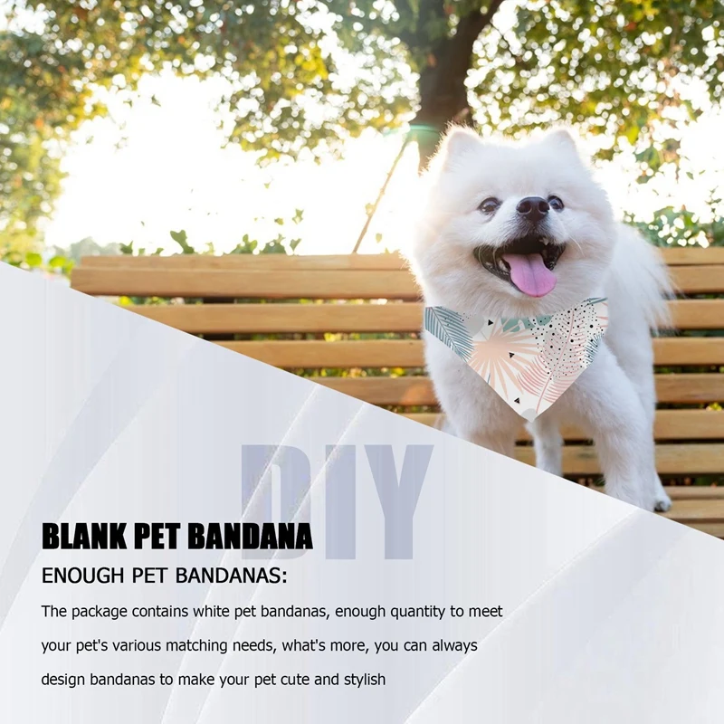 AT14 Sublimation Blank Pet Bandana Heat Transfer Washable DIY Triangle Dog Scarf Bibs Kerchief For Dogs Puppy Cats