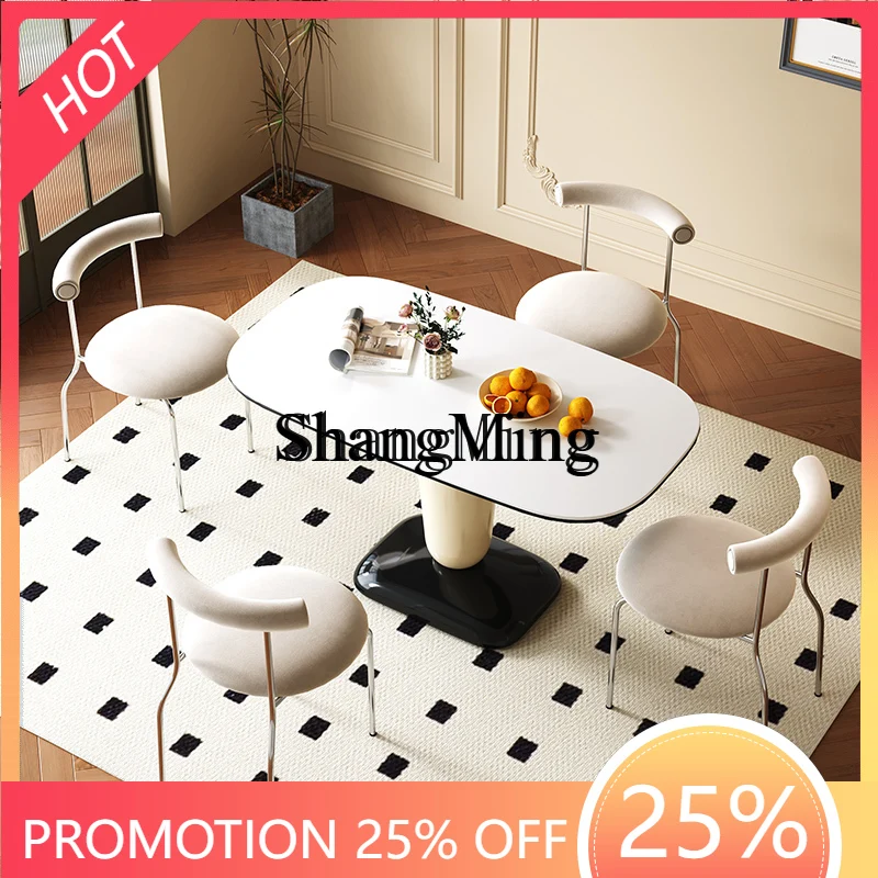 

FG premium dining table cream wind candy creative rectangular new restaurant dining table