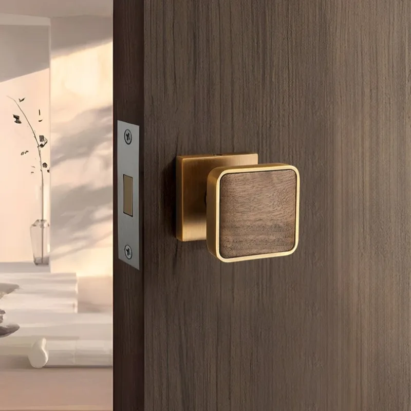 

Ручка для раздвижных дверей, деревянная, современная, квадратная, для мебели, односторонняя, минималистичная, безопасная дверная ручка-кноб