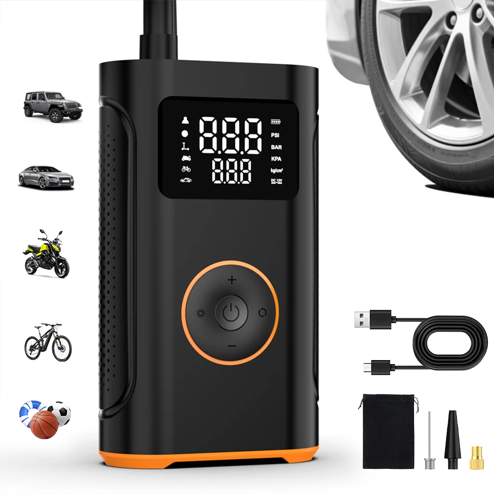 

4000 мАч автомобильный электрический воздушный насос портативный беспроводной надувной насос для шин надувной насос воздушный компрессор насос для автомобиля мотоцикла велосипед