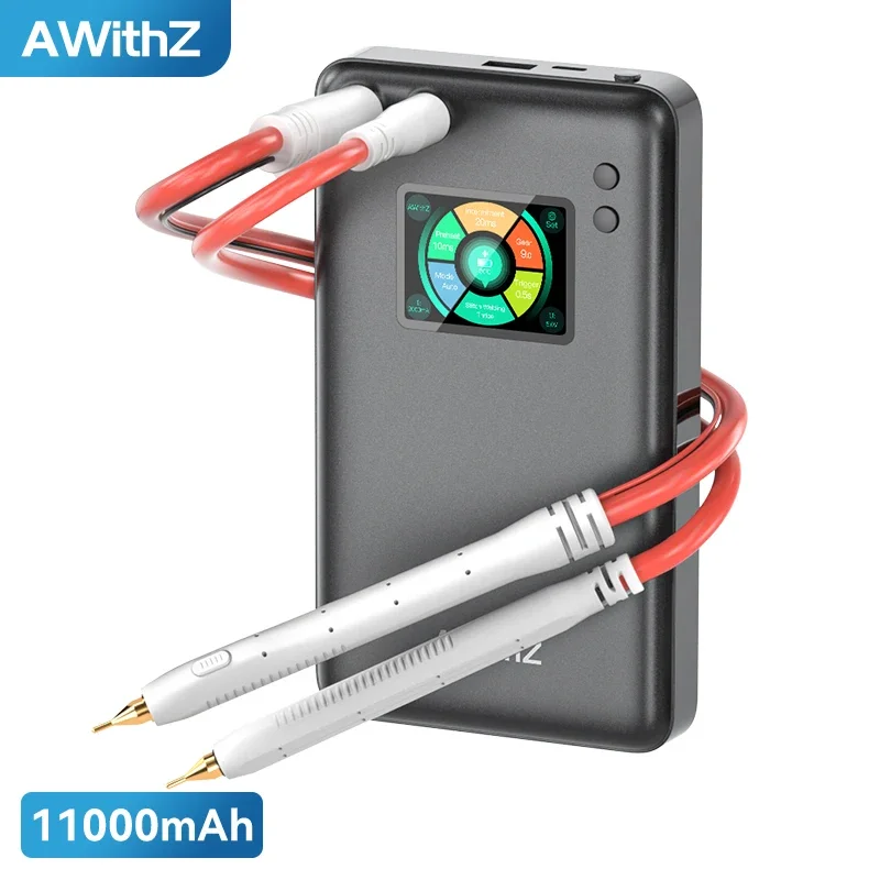 

Awithz 0.35mm Weldable 11000mAh Mini Portable Battery Spot Welder Machine With LCD Screen For Professional Welding