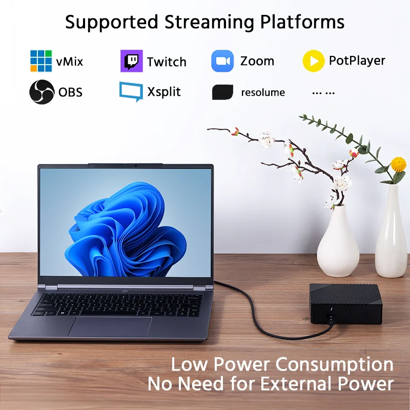 4-channel SDI 1080P 60fpsThunderbolt video capture card real-time streaming media game recording box live broadcast workstation