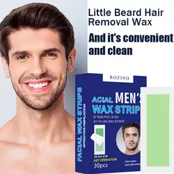 Paquetes de aceite de limpieza de cera de papel de depilación para hombres y mujeres, alisado de la piel, bigote, labio, vello facial, depilación corporal, F7W8