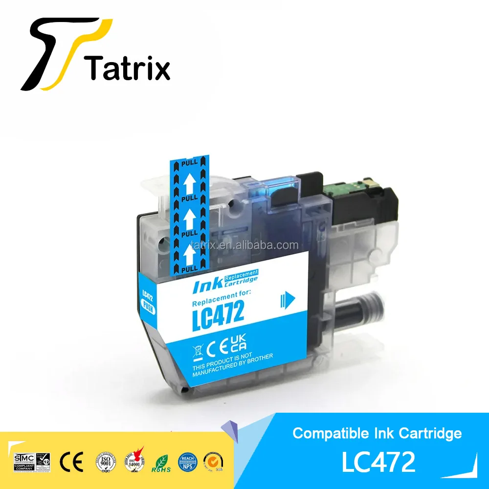 Tatrix Standard capacity LC472 Premium Color Compatible Ink Cartridge for Brother MFC-J2340DW MFC-J3540DW MFC-J3940DW Printer