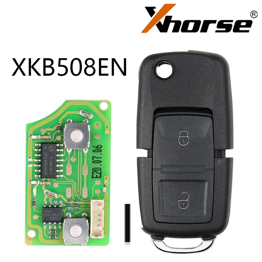 

Xhorse XKB508EN Wire Universal Remote Key B5 Style 2 Buttons for VVDI Key Tool VVDI2(English Version) 1-5pcs/lot