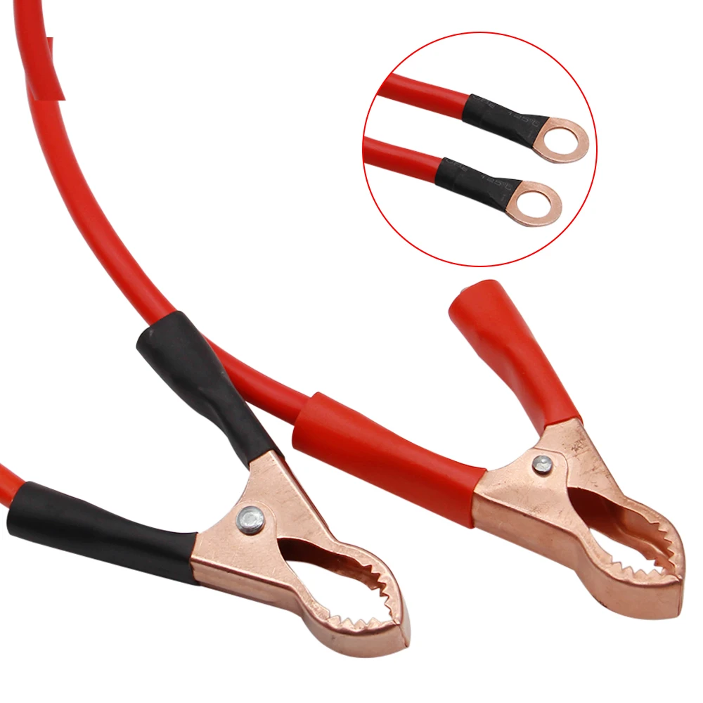 45cm Car Power Inverter Alligator Clip AC to DC Wire 10AWG Inverter Connecting Wire Car Battery Test Lead Clip 50A Jumper Cable