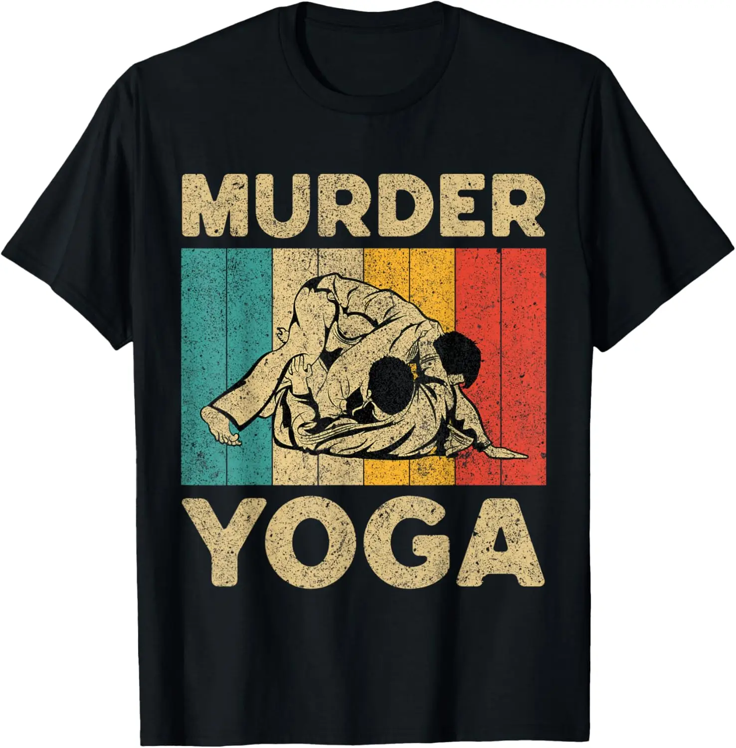 Murder Yoga Funny Vintage BJJ Brazilian Jiu Jitsu T-Shirt